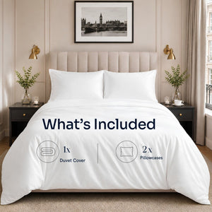 Ackly Bamboo White Duvet Cover Set - SHEET STORY - 2