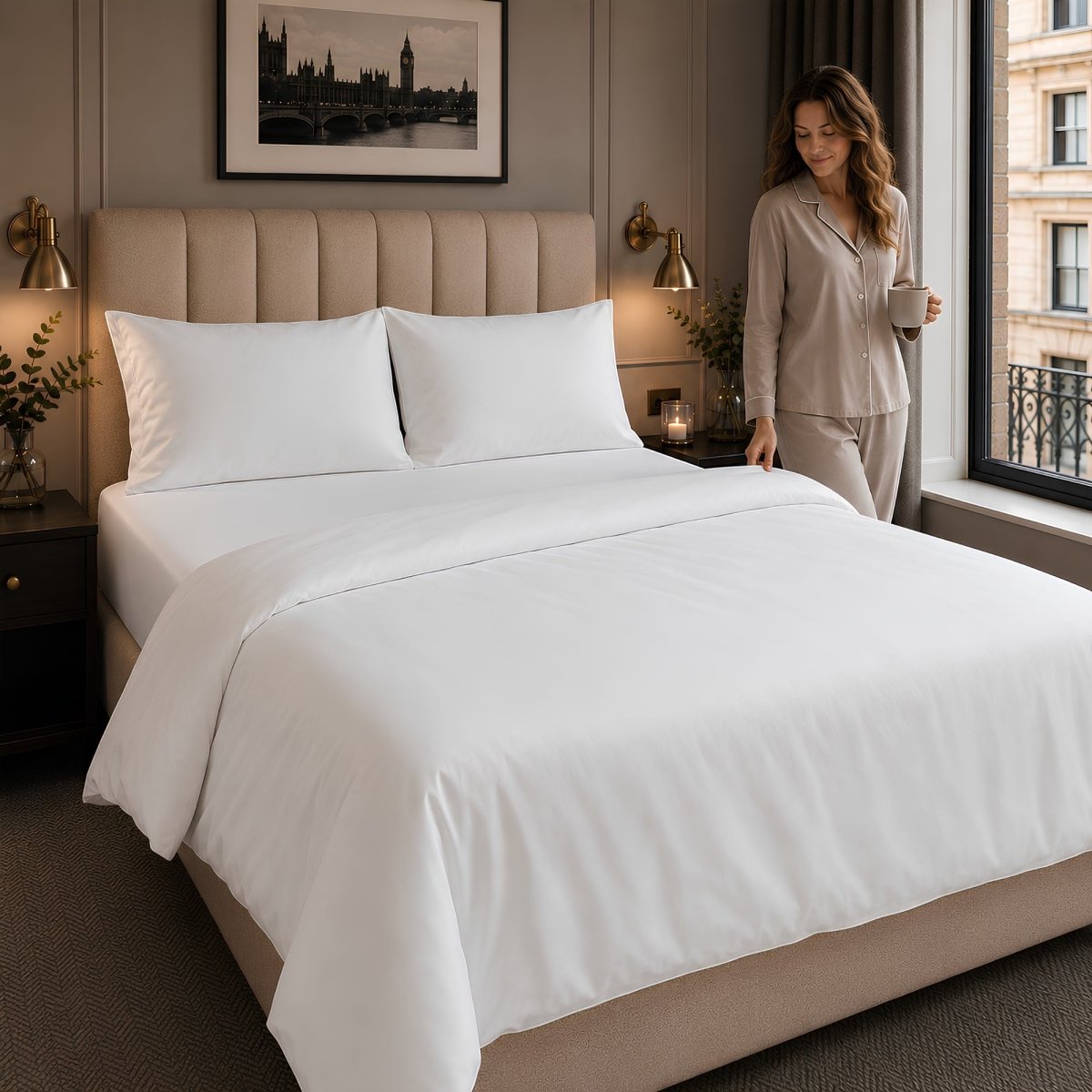 Ackly Bamboo White Duvet Cover Set - SHEET STORY - 9