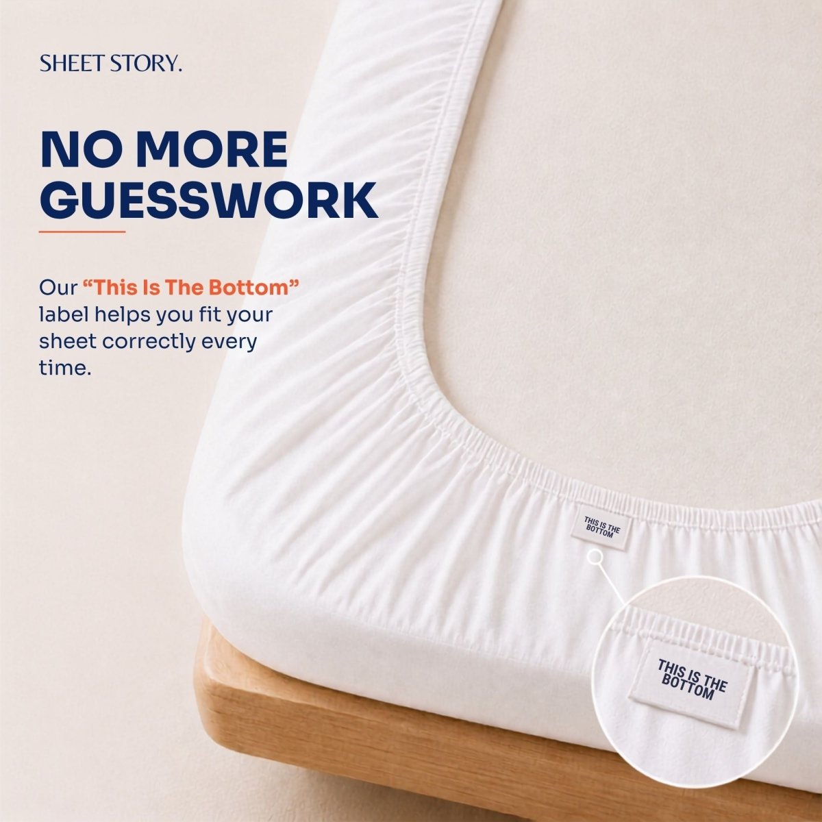 Ackly Bamboo - White Fitted Sheet - SHEET STORY - 8