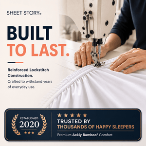 Ackly Bamboo - White Fitted Sheet - SHEET STORY - 8