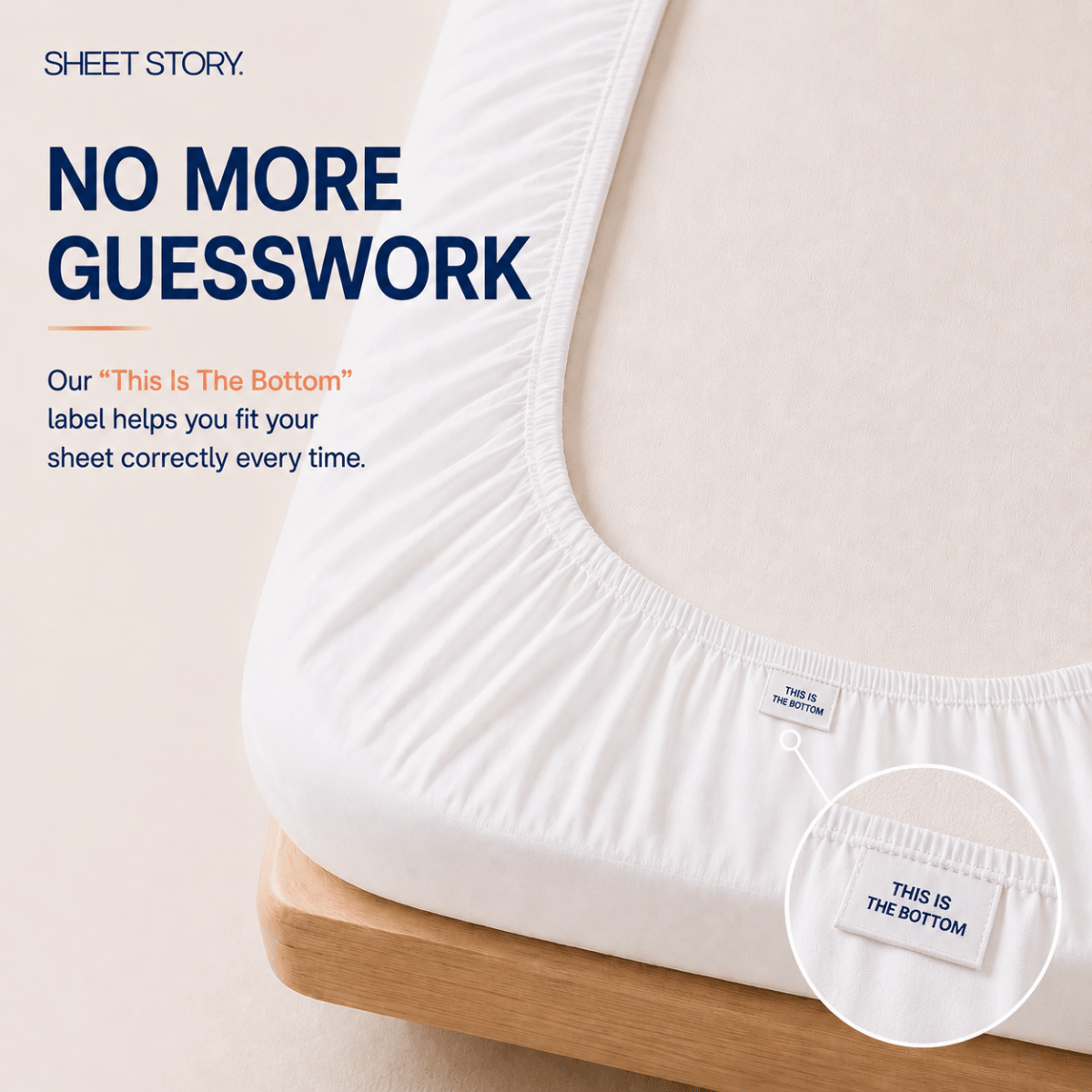 Ackly Bamboo - White Fitted Sheet - SHEET STORY - 7