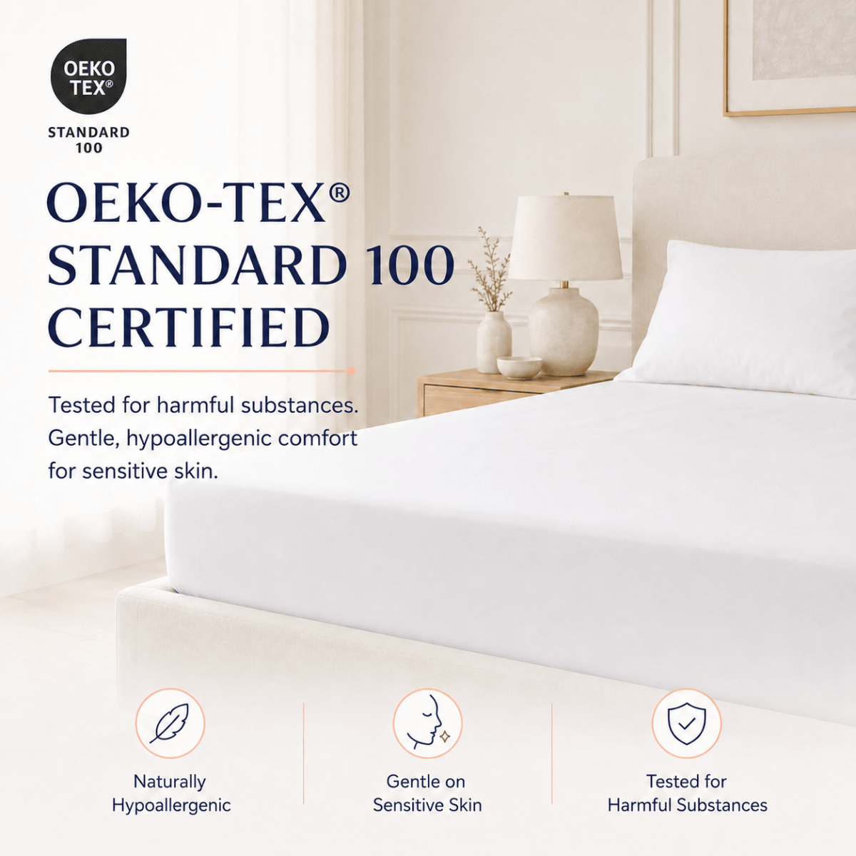 Ackly Bamboo - White Fitted Sheet - SHEET STORY - 4