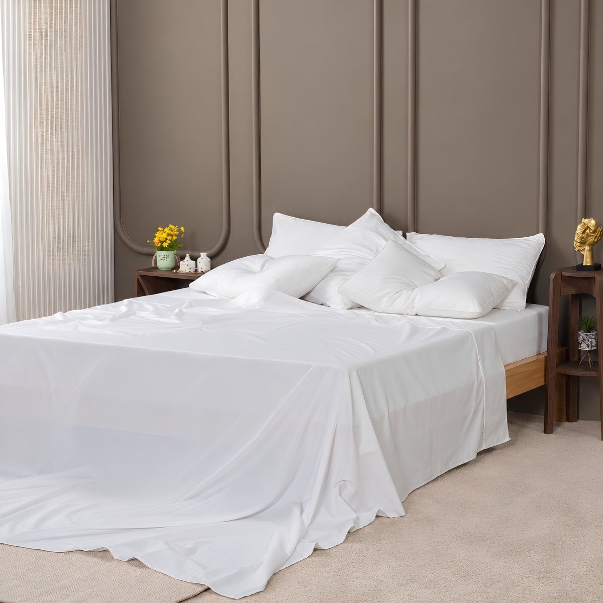 Ackly Bamboo - White Flat Sheet - SHEET STORY - 1