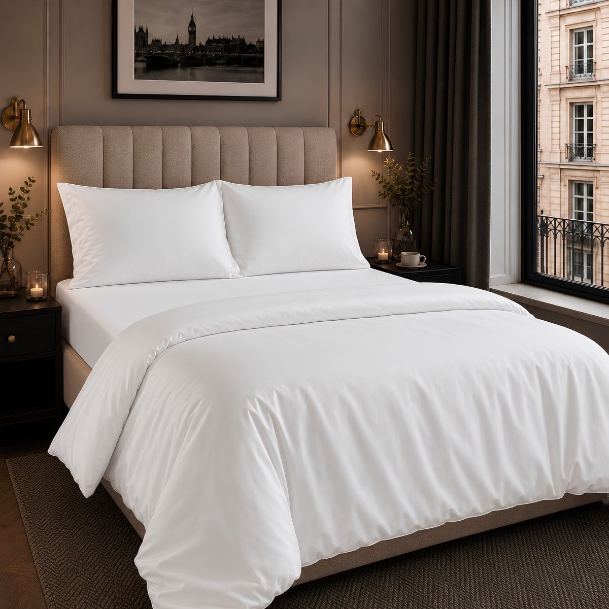 Ackly Bamboo White Full Bedding Set - SHEET STORY - 1