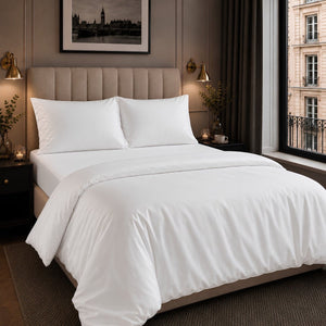 Ackly Bamboo White Full Bedding Set - SHEET STORY - 1