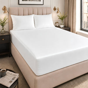Ackly Bamboo White Full Bedding Set - SHEET STORY - 5