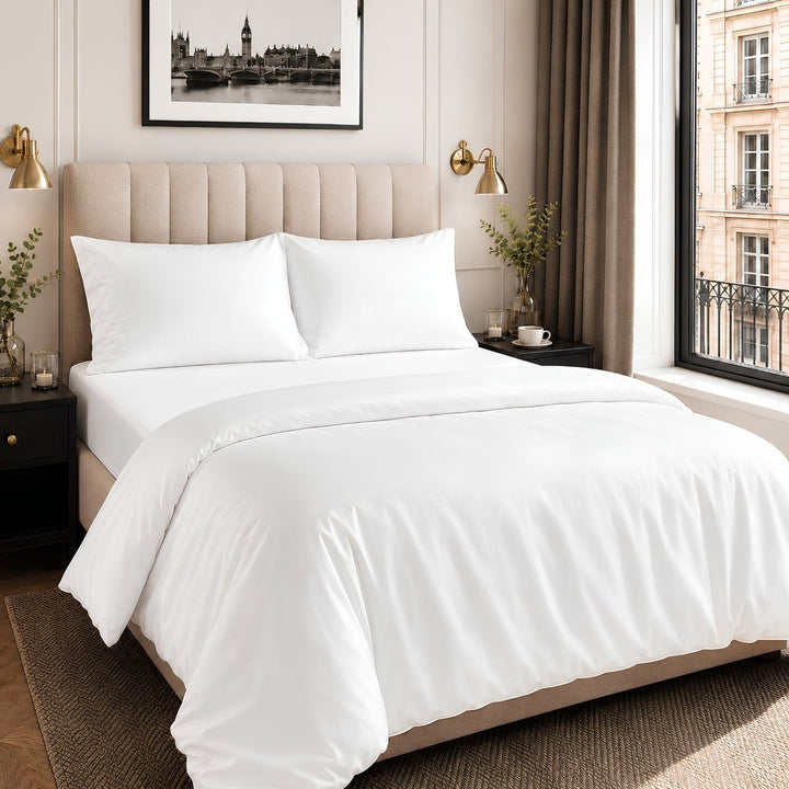 Ackly Bamboo White Full Bedding Set - SHEET STORY - 1