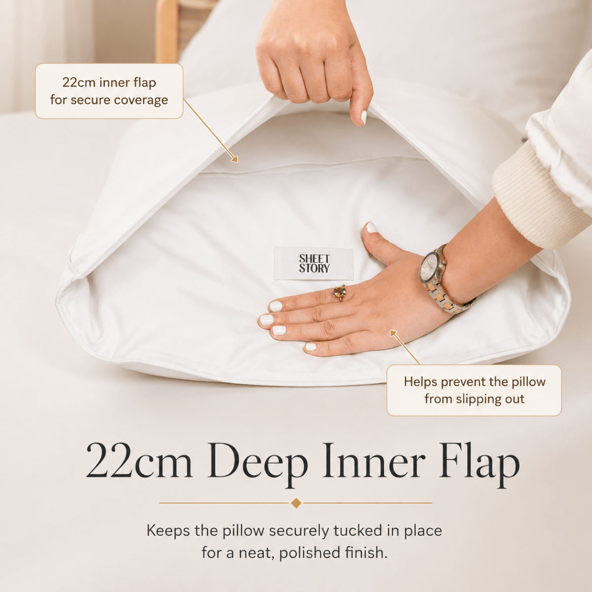 Ackly Bamboo - White Pillowcases Pair - SHEET STORY - 4