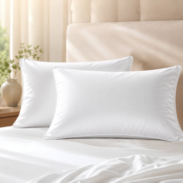 Ackly Bamboo - White Pillowcases Pair - SHEET STORY - 1