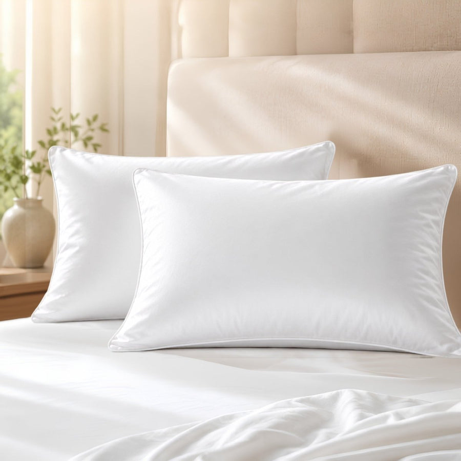 Ackly Bamboo - White Pillowcases Pair - SHEET STORY - 1