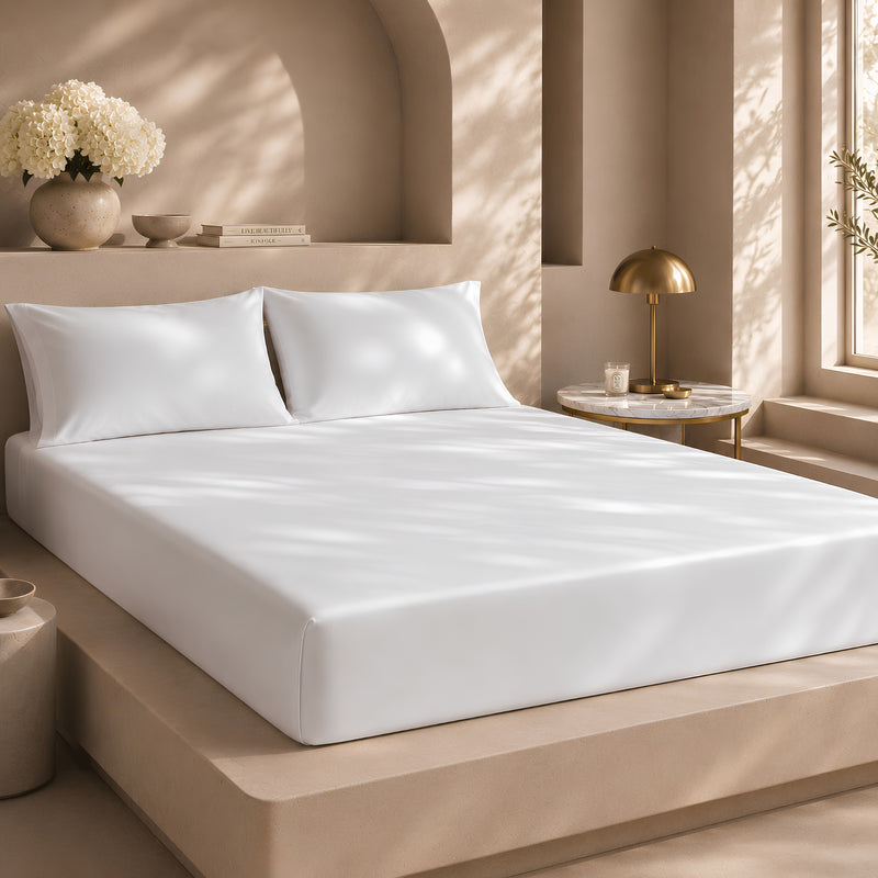 Ackly Bamboo - White Fitted Sheet