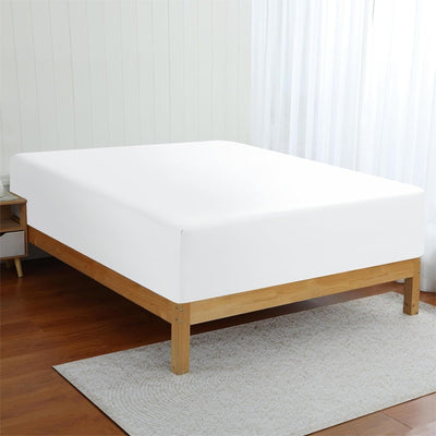 Bamboo Fitted Sheet in White (Extra Deep) - SHEET STORY - 2