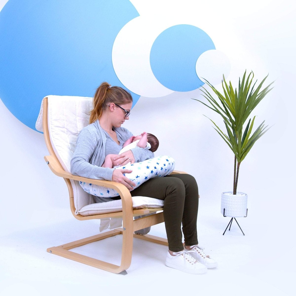 Breast Feeding Maternity Nursing Pillow - Little Star Blue - SHEET STORY - 5