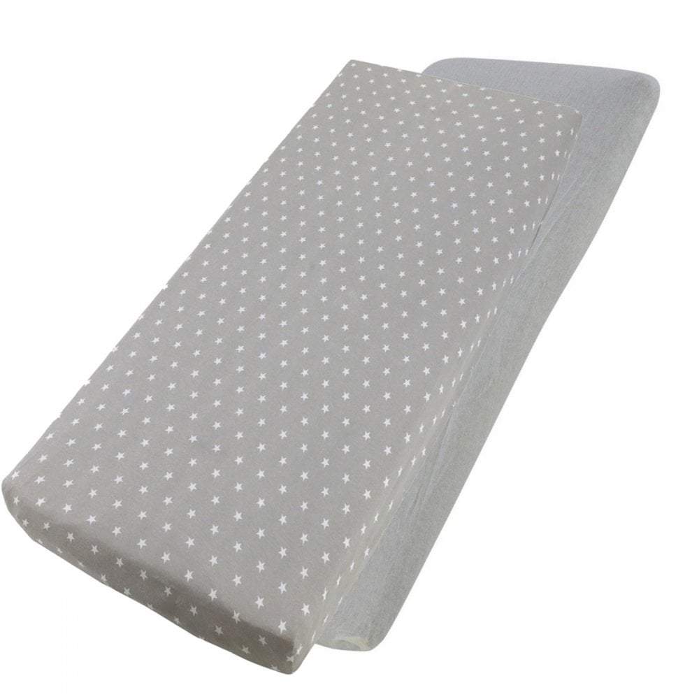 Crib Jersey Fitted Sheets 100% Cotton 40x90cm - Pack Of 2 - Fits All Models - SHEET STORY - 162