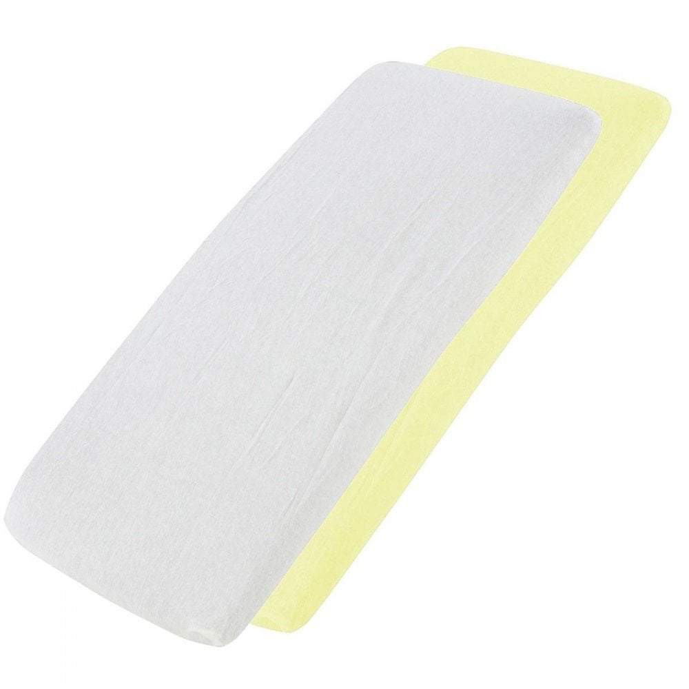 Crib Jersey Fitted Sheets 100% Cotton 40x90cm - Pack Of 2 - Fits All Models - SHEET STORY - 23
