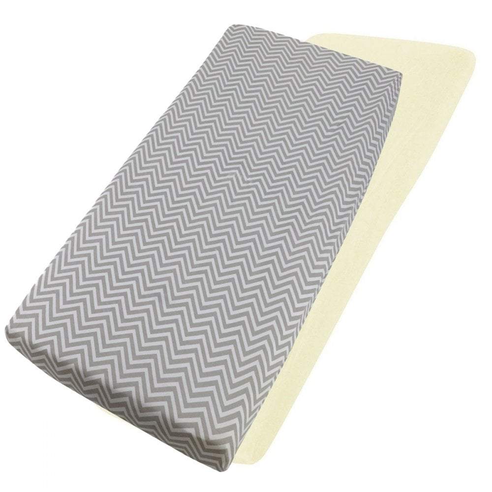 Crib Jersey Fitted Sheets 100% Cotton 40x90cm - Pack Of 2 - Fits All Models - SHEET STORY - 120