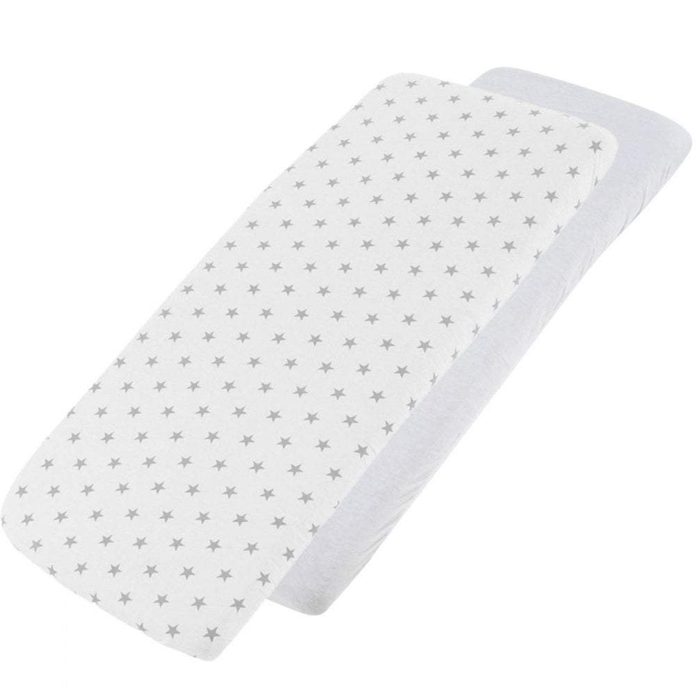 Crib Jersey Fitted Sheets 100% Cotton 40x90cm - Pack Of 2 - Fits All Models - SHEET STORY - 29