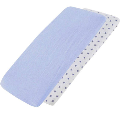 Crib Jersey Fitted Sheets 100% Cotton 40x90cm - Pack Of 2 - Fits All Models - SHEET STORY - 87