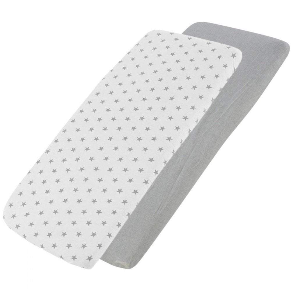 Crib Jersey Fitted Sheets 100% Cotton 40x90cm - Pack Of 2 - Fits All Models - SHEET STORY - 72