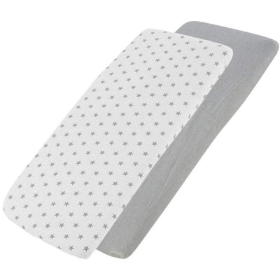 Crib Jersey Fitted Sheets 100% Cotton 40x90cm - Pack Of 2 - Fits All Models - SHEET STORY - 72