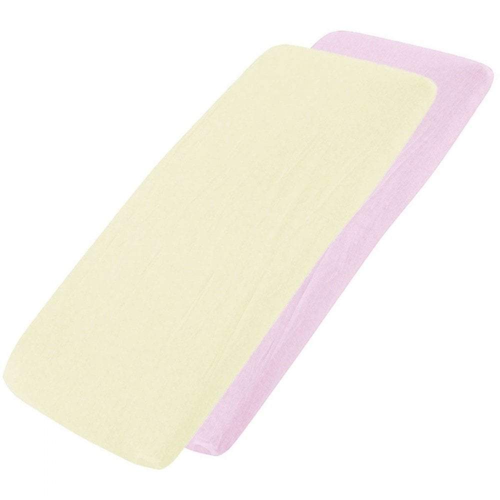 Crib Jersey Fitted Sheets 100% Cotton 40x90cm - Pack Of 2 - Fits All Models - SHEET STORY - 35