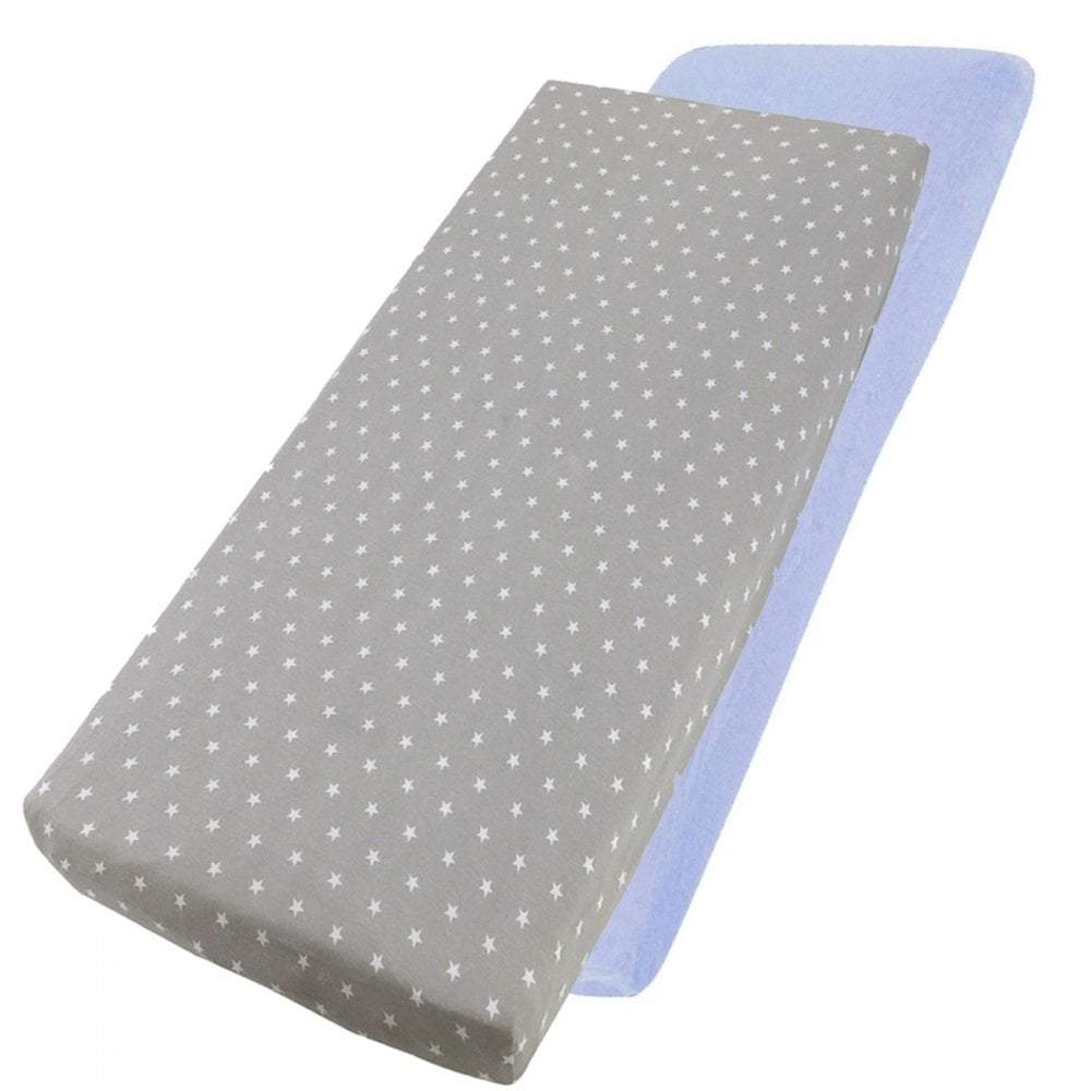 Crib Jersey Fitted Sheets 100% Cotton 40x90cm - Pack Of 2 - Fits All Models - SHEET STORY - 135