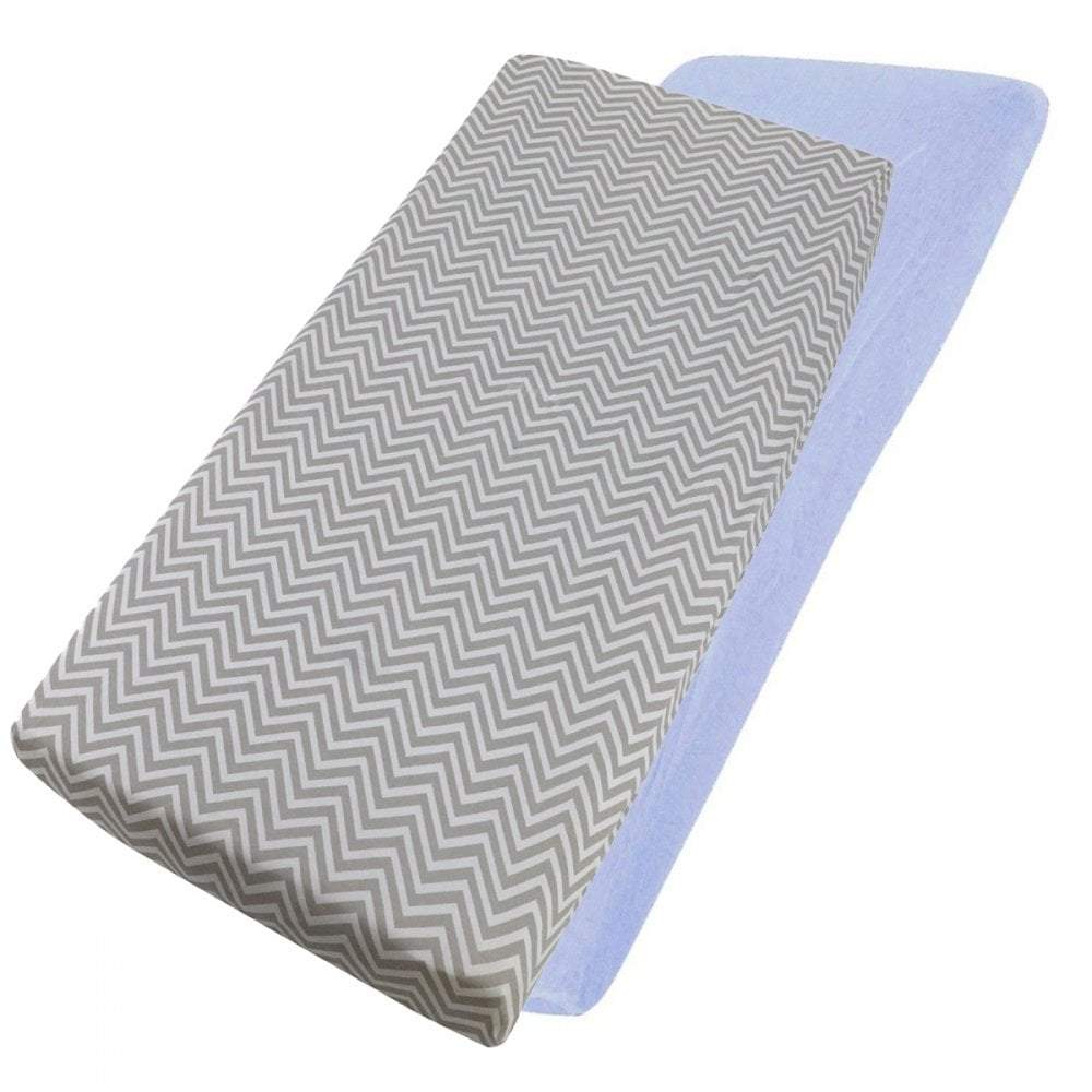Crib Jersey Fitted Sheets 100% Cotton 40x90cm - Pack Of 2 - Fits All Models - SHEET STORY - 129