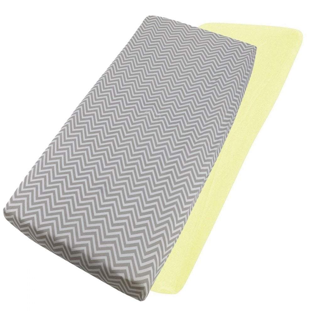 Crib Jersey Fitted Sheets 100% Cotton 40x90cm - Pack Of 2 - Fits All Models - SHEET STORY - 147