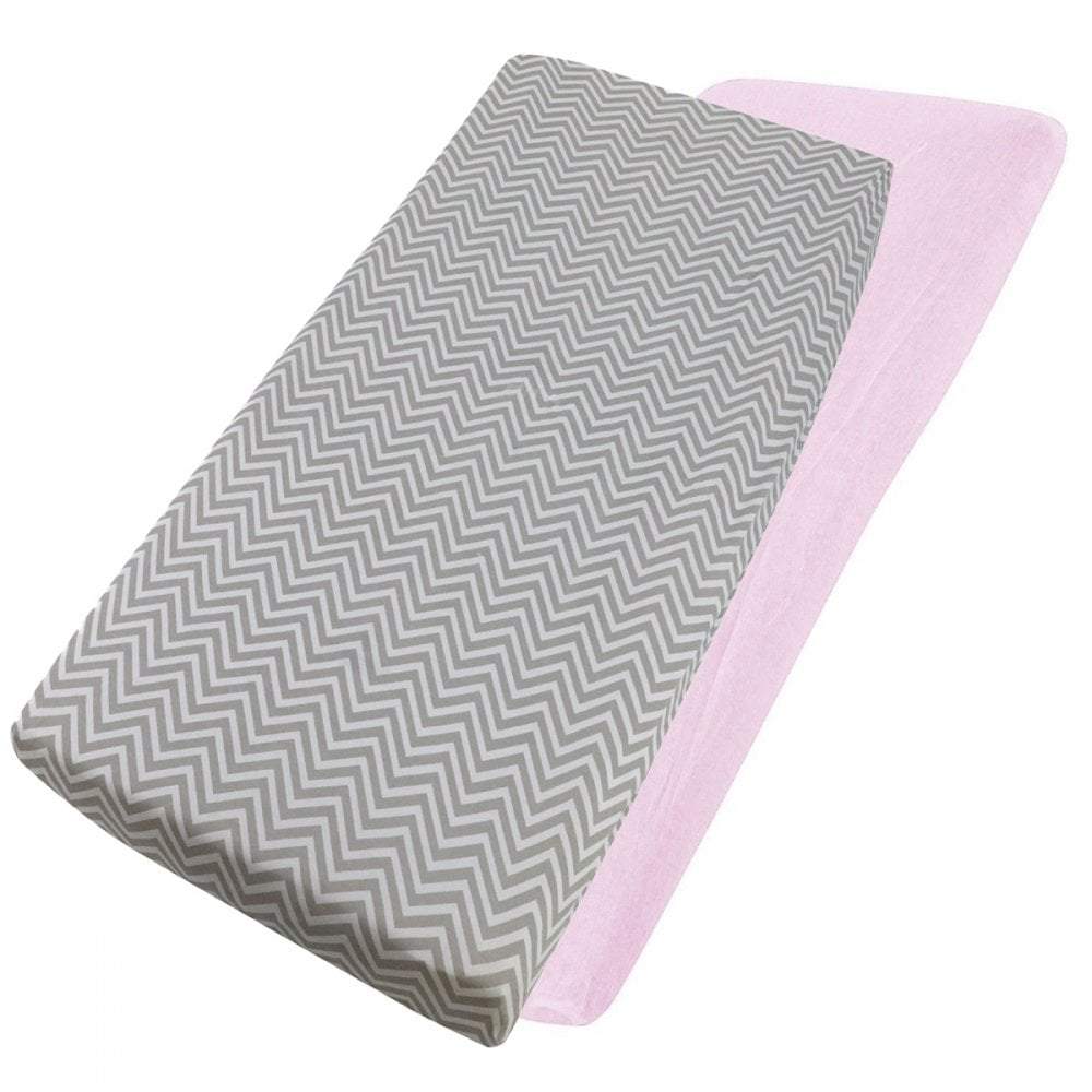Crib Jersey Fitted Sheets 100% Cotton 40x90cm - Pack Of 2 - Fits All Models - SHEET STORY - 138