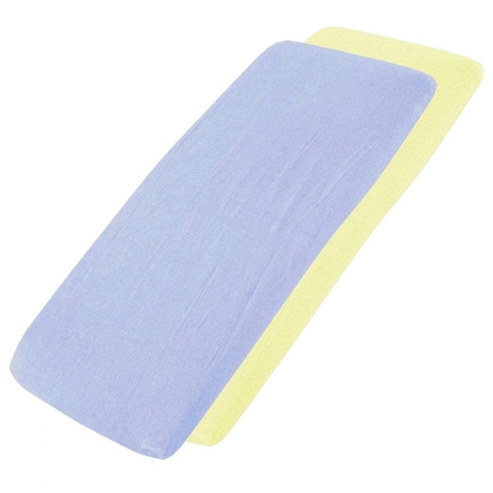 Crib Jersey Fitted Sheets 100% Cotton 40x90cm - Pack Of 2 - Fits All Models - SHEET STORY - 48