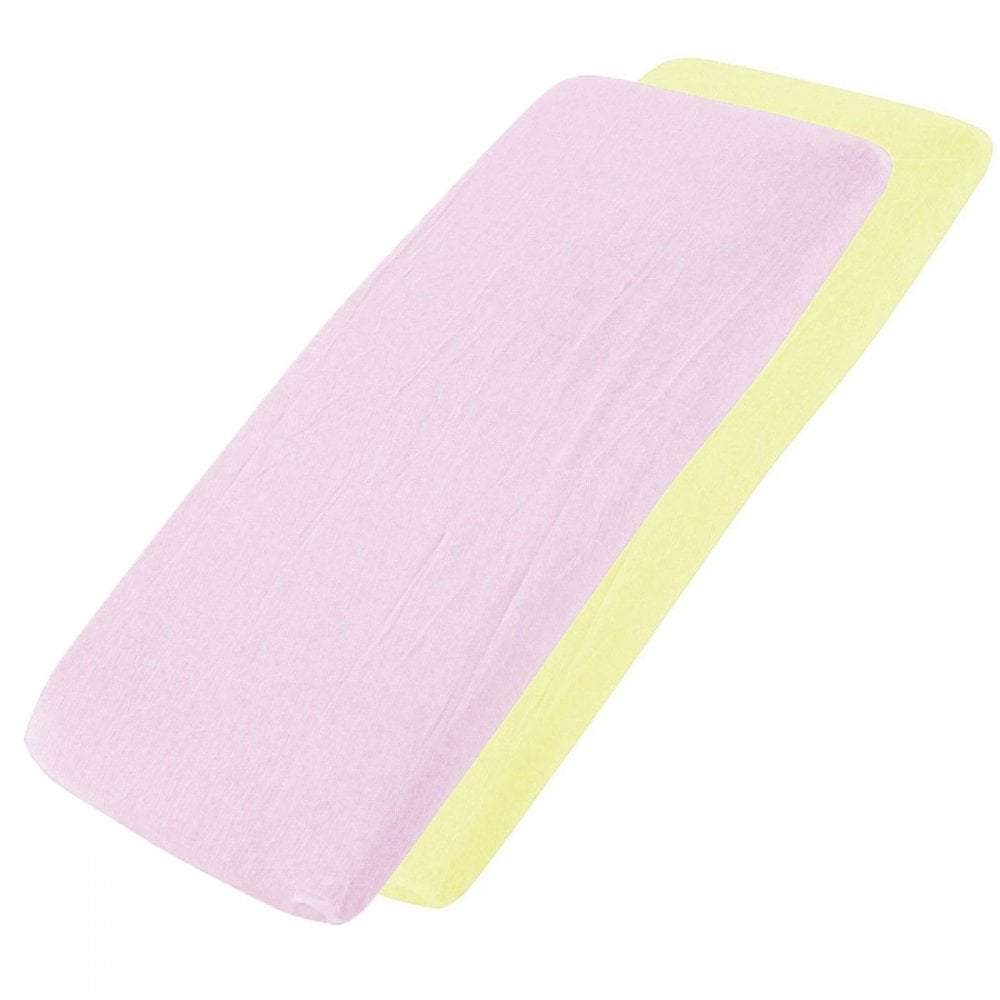 Crib Jersey Fitted Sheets 100% Cotton 40x90cm - Pack Of 2 - Fits All Models - SHEET STORY - 57