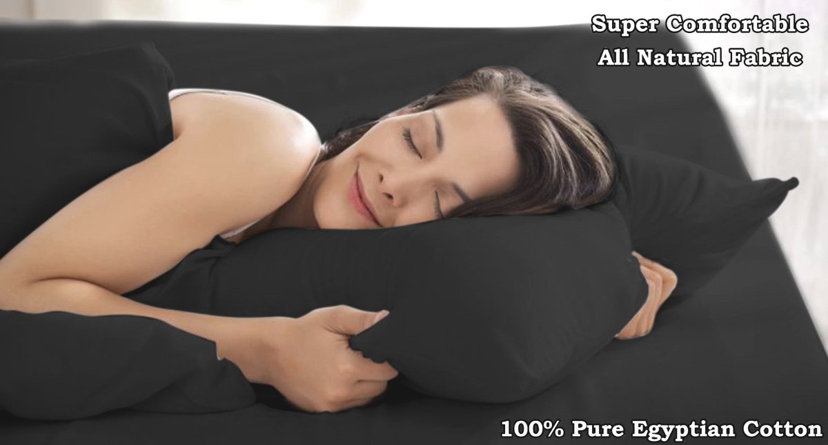 Egyptian Cotton Pillowcases in Black (2 pack) - SHEET STORY - 3