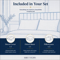 Ella Cotton - Gems Checkerboard Duvet Cover, Fitted Sheet & Pillowcases Set - SHEET STORY - 2