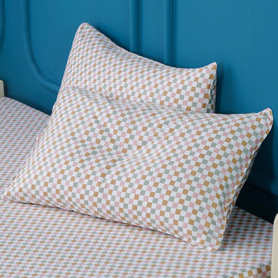 Ella Cotton - Gems Checkerboard Pillowcases Pair - SHEET STORY - 1