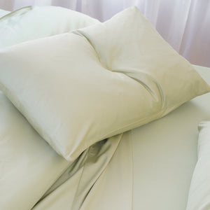 Ella Cotton - Sage Pillowcases x 2 - SHEET STORY - 4
