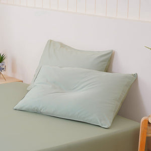 Ella Cotton - Sage Pillowcases - SHEET STORY - 1