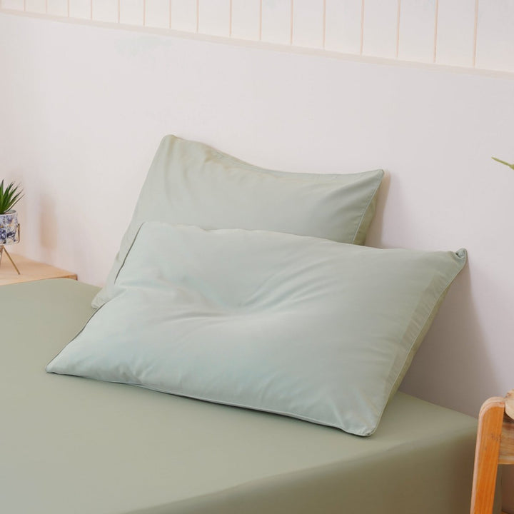 Ella Cotton - Sage Pillowcases - SHEET STORY - 1
