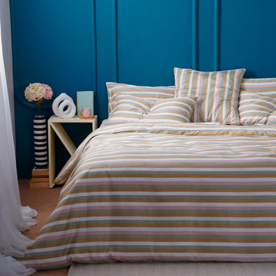 Ella Cotton - Serene Stripe Bedding Set - SHEET STORY - 1