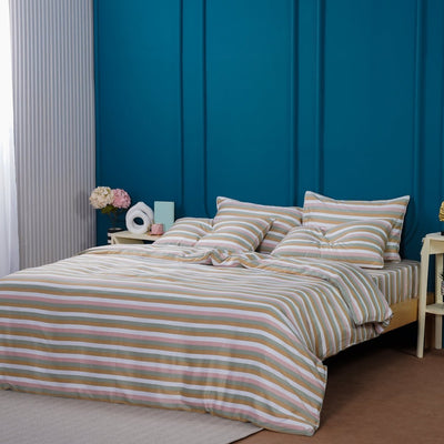 Ella Cotton - Serene Stripe Duvet Cover - SHEET STORY - 1