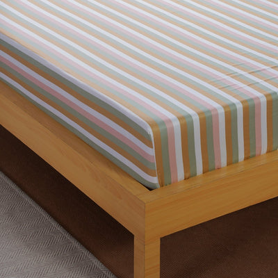 Ella Cotton - Serene Stripe Fitted Sheet - SHEET STORY - 1