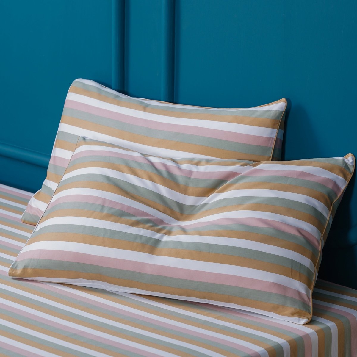 Ella Cotton Serene Stripe Pillowcase Pair