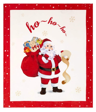 Father Christmas Bedding - Teddy Fleece Duvet Set Luxurious Reversible Faux Fur - SHEET STORY - 2