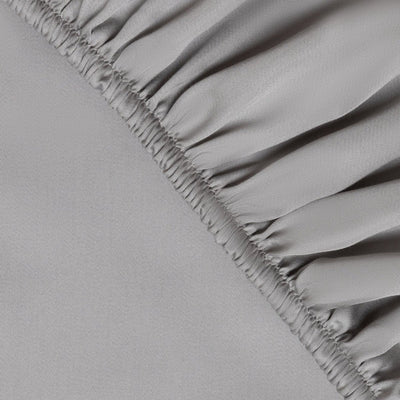 Fitted Sheet in Grey (Eucalyptus Silk) - SHEET STORY - 1