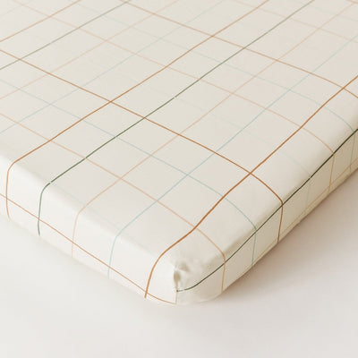 Grid Organic Cotton Fitted Sheet - SHEET STORY - 6