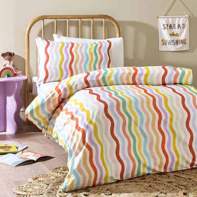 Happy Days Organic Cotton Duvet Cover & Pillowcase - SHEET STORY - 2