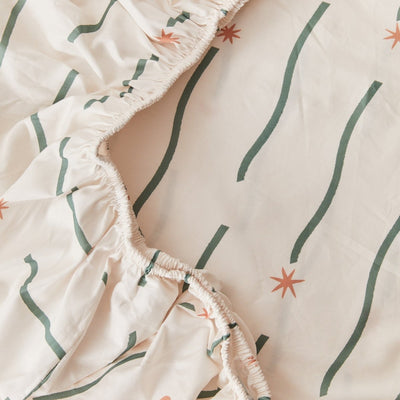 Night Sky Organic Cotton Fitted Sheet - SHEET STORY - 1