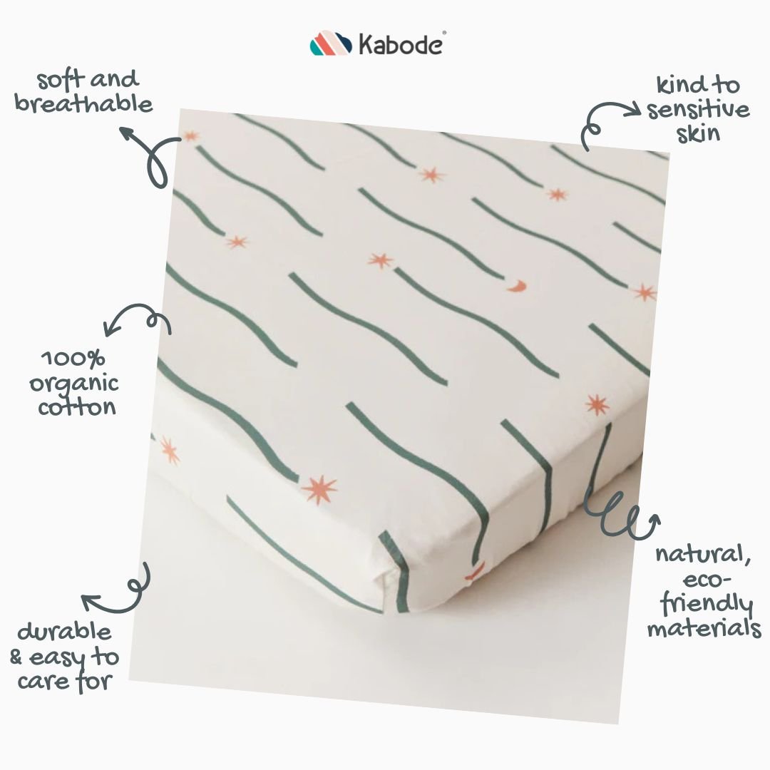 Night Sky Organic Cotton Fitted Sheet - SHEET STORY - 3