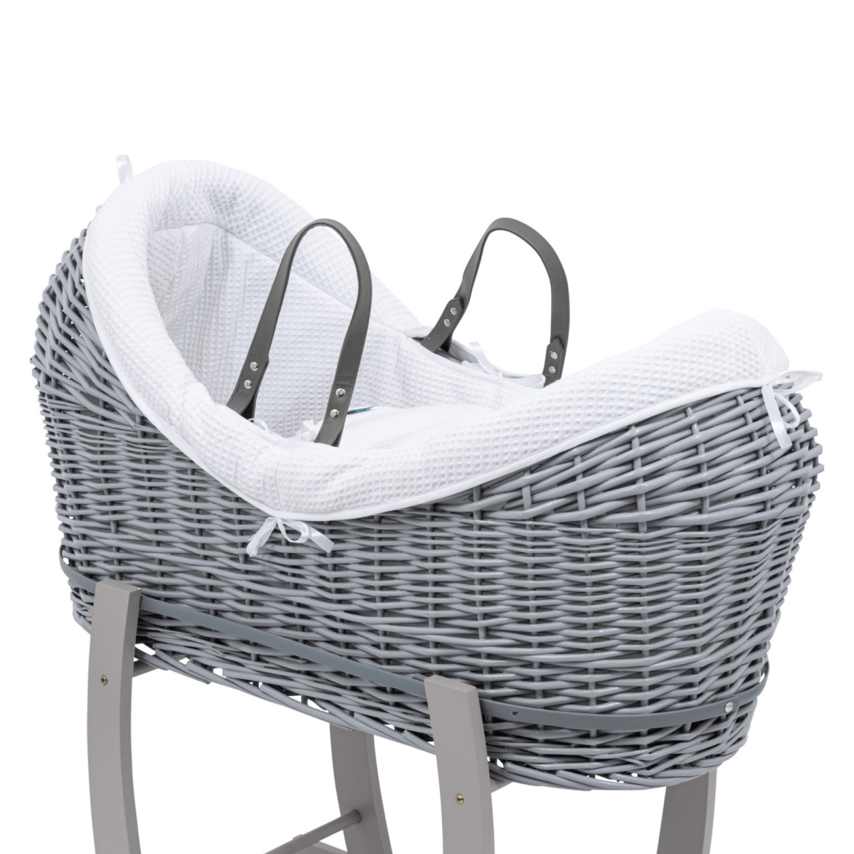 Pod White Waffle Moses Basket Bedding Set - SHEET STORY - 4