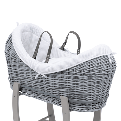 Pod White Waffle Moses Basket Bedding Set - SHEET STORY - 4