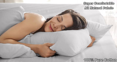 Pure Egyptian Cotton Duvet Cover Bed Set in Light Grey - SHEET STORY - 2